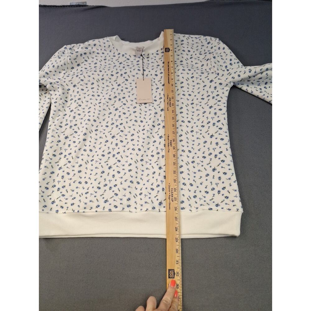 If it were Me Crew Neck Sweatshirt Size Large All over Small Floral Print - Picture 9 of 12